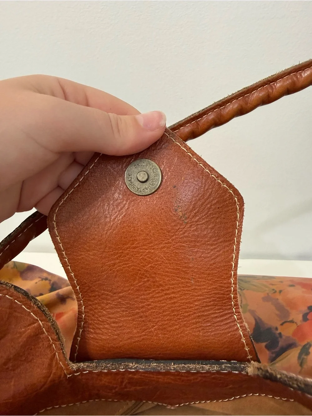 Patricia Nash Heritage Lione Multi Floral Pleated Leather Tote Satchel Bag Purse